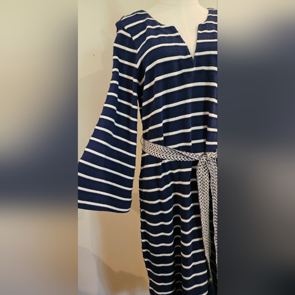 NWT Tommy Bahama Sun Harbor Midi Caftan Dress: Island Navy/White: Size- Medium - Picture 5 of 12